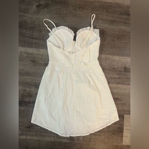 SELFIE LESLIE Avila Pintuck Pleat Bust Cami Strap Dress in White - Picture 4 of 7